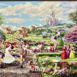 Thomas Kinkade Disney Cinderella Happily Ever After Framed on Canvas NEW