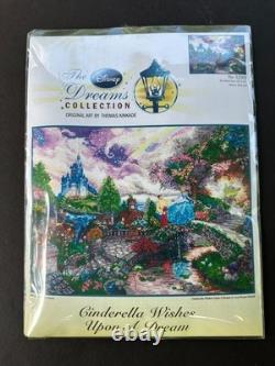 Thomas Kinkade Disney Cinderella Wishes Upon A Dream Cross Stitch Kit #52503 NEW