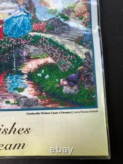 Thomas Kinkade Disney Cinderella Wishes Upon A Dream Cross Stitch Kit #52503 NEW
