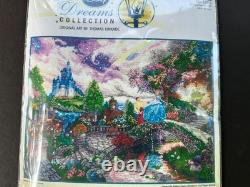 Thomas Kinkade Disney Cinderella Wishes Upon A Dream Cross Stitch Kit #52503 NEW