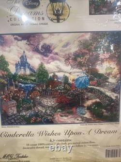 Thomas Kinkade Disney Cinderella Wishes Upon Dream NEW cross stitch kit
