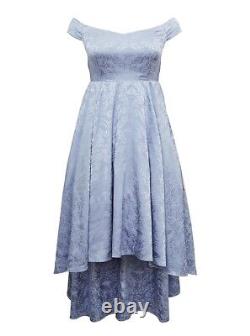 Torrid Disney Cinderella Dress COSPLAY Blue Satin Off Shoulder Hi-Low NWT New 30