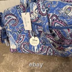 VERA BRADLEY Disney CINDERELLA Blue Paisley LARGE Travel DUFFLE BAG New WITH Tag