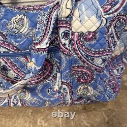 VERA BRADLEY Disney CINDERELLA Blue Paisley LARGE Travel DUFFLE BAG New WITH Tag