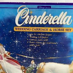 VTG 1991 Mattel Disney Classics Cinderella Wedding Carriage And Horse Set SEALED
