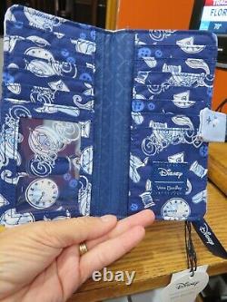 Vera Bradley Disney Cinderella PAISLEY ON MORNING GLORY-RFID FINLEY WALLET-NWTS