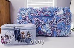 Vera Bradley Disney Cinderella Paisley Large Duffel Cosmetic Set NWT