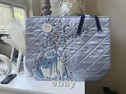 Vera Bradley Disney Cinderella Princess Tote Bag Blue Bling Large Christmas NWT