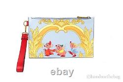 Versace X Disney Cinderella Mice Smooth Printed Leather Wristlet Clutch Pouch