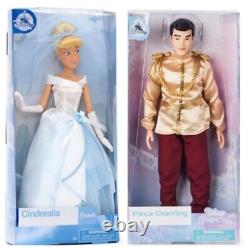Very RARE Disney Store Cinderella Wedding Day with Prince Charming doll set New