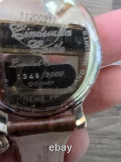 Vintage Disney Cinderella Castle Figurine Statue With Watch. LE Park Exclusive