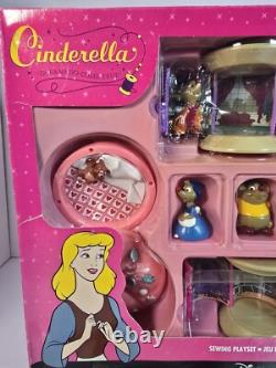 Vintage Disney Cinderella Sewing Playset with Mice Thread Spool Rooms NIB