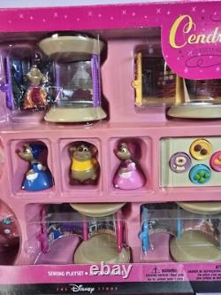Vintage Disney Cinderella Sewing Playset with Mice Thread Spool Rooms NIB