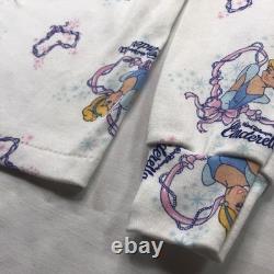 Vtg 80s 90s Walt Disney CINDERELLA Princess RARE AOP Shirt Kids Youth L NEW TAGS