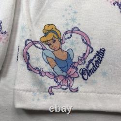 Vtg 80s 90s Walt Disney CINDERELLA Princess RARE AOP Shirt Kids Youth L NEW TAGS