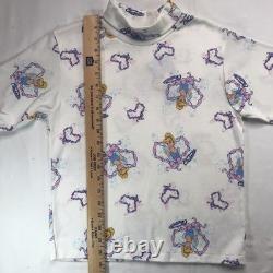 Vtg 80s 90s Walt Disney CINDERELLA Princess RARE AOP Shirt Kids Youth L NEW TAGS