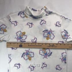 Vtg 80s 90s Walt Disney CINDERELLA Princess RARE AOP Shirt Kids Youth L NEW TAGS