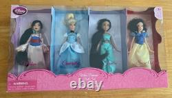 Vtg New Disney Store Mini Princess Dolls Mulan, Cinderella, Jasmine & Snow White