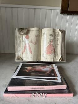 WDCC Cinderella Sewing Book with Stand, COA + Pink Dress Promo Books x2 & 2 Cards