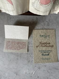 WDCC Cinderella Sewing Book with Stand, COA + Pink Dress Promo Books x2 & 2 Cards
