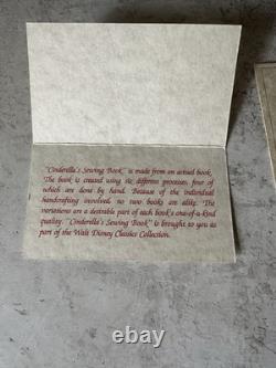 WDCC Cinderella Sewing Book with Stand, COA + Pink Dress Promo Books x2 & 2 Cards