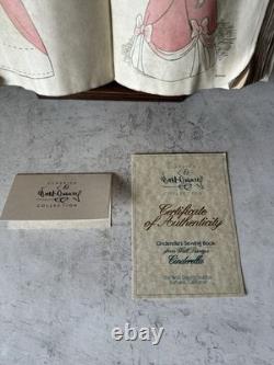 WDCC Cinderella Sewing Book with Stand, COA + Pink Dress Promo Books x2 & 2 Cards