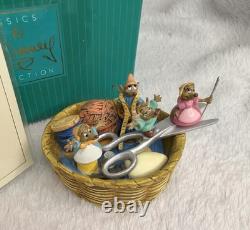 WDCC Cinderella Surprise! Mice in Sewing Basket w box/COA