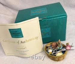 WDCC Cinderella Surprise! Mice in Sewing Basket w box/COA