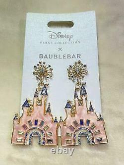 WDW 50th Disney Baublebar x PARKS Collection Cinderella Castle Earrings NEW