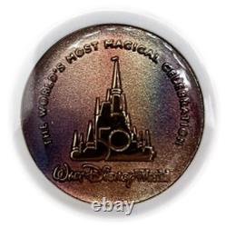 Walt Disney World 50th Anniversary Box Iridescent Coin Cinderella Castle Rare