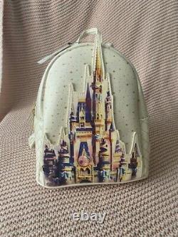 Walt Disney World 50th Anniversary Cinderella Castle Loungefly Mini Backpack