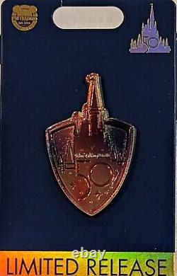 Walt Disney World 50th Anniversary Cinderella Castle Pin Ltd Rel. Collector Box