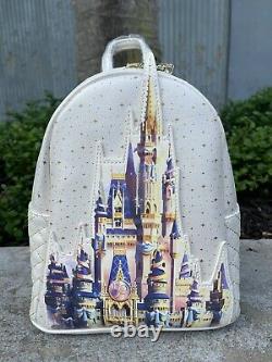 Walt Disney World 50th Anniversary Cinderella Castle White Loungefly Backpack