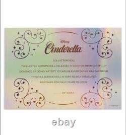 Walt Disney World 50th Anniversary Cinderella LE Doll Brand New