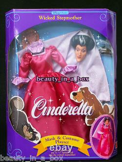 Wicked Stepmother Fairy Godmother Mask Cinderella Doll Charming Disney Lot 4
